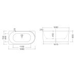 BONDI LH Free Standing Bath Tub - Image 2