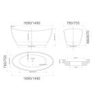 CURO Free Standing Bath Tub - Image 4
