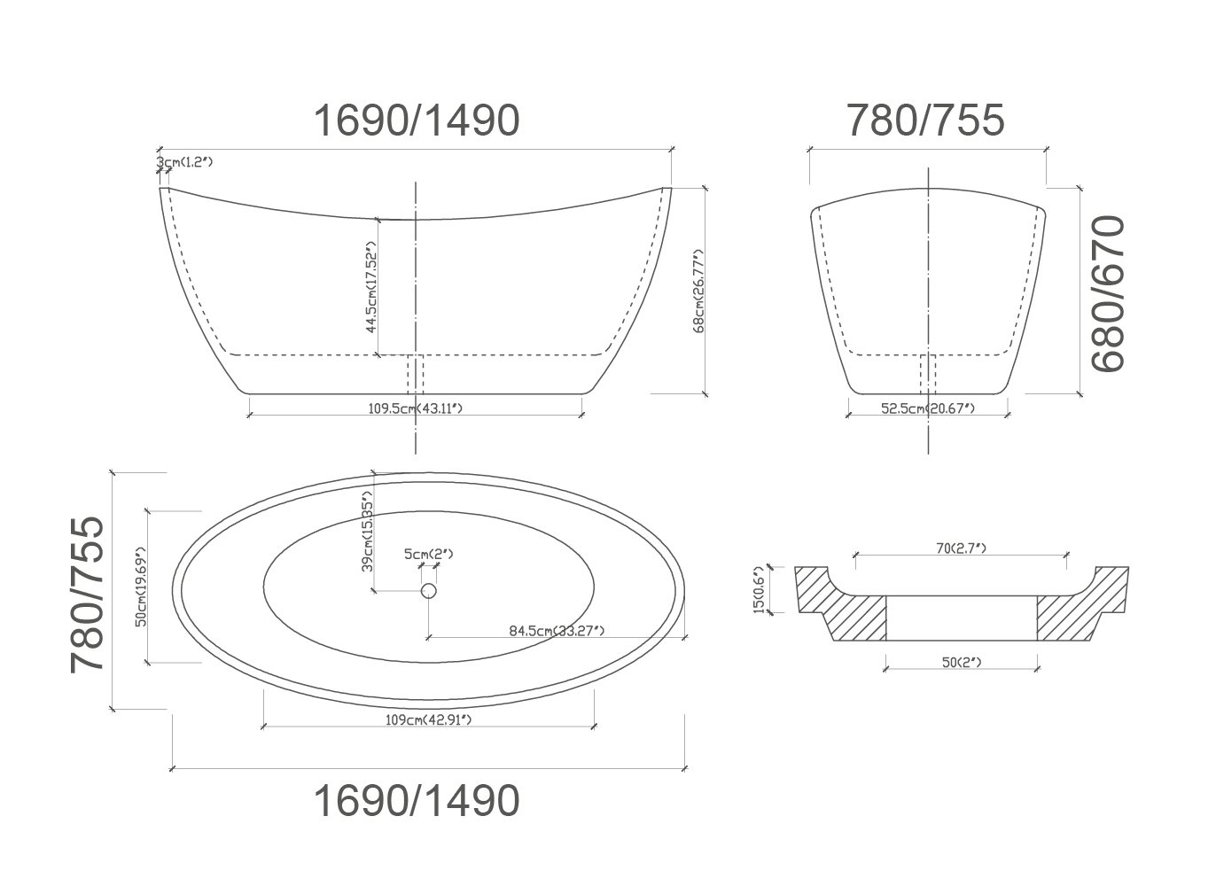 602ef927b75a187d1db6f9ff_BT 281 BRAVO Free Standing Bath Tub - Image 3