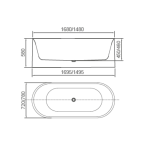 PIAZA Round Free Standing Bath Tub - Image 4