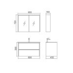 NEON Wall Hung Vanity - Image 5