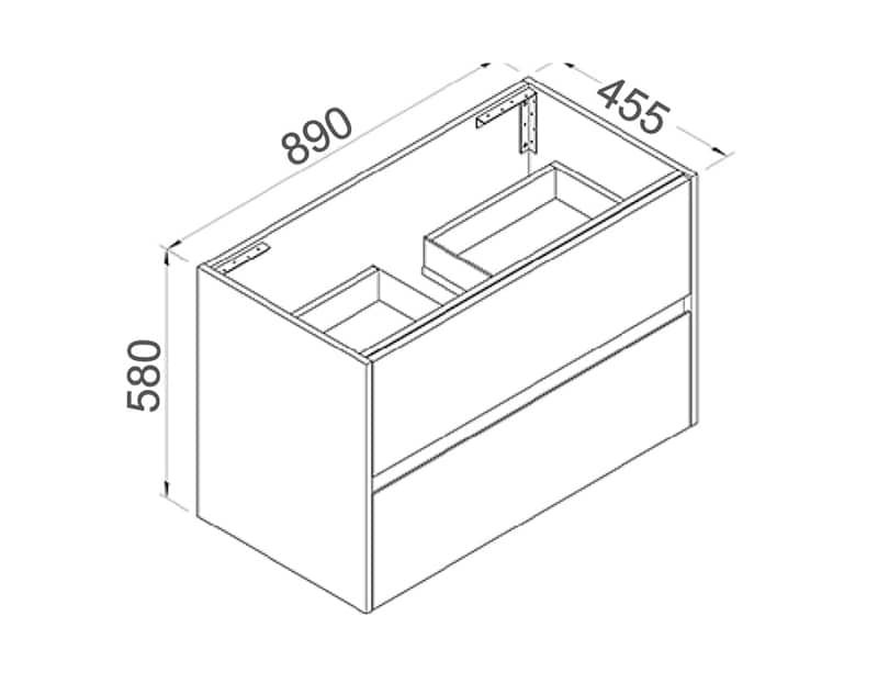 65ea8a706e3f72ea6e238e9b_VT NUTRO90 Measurements NUTRO Wall Hung Vanity - Image 4